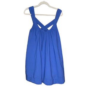 Anthropology Maeve Small Vibrant Blue Cross-Back Dress